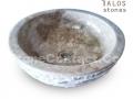 Cream Marble Circle Sink 1, Beige Marble Sinks