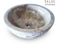 Cream Marble Circle Sink 1, Beige Marble Sinks