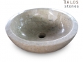 Cream Marble Circle Sink 4, Beige Marble Sinks