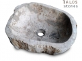 Petrified Wood Random Circle Sink
