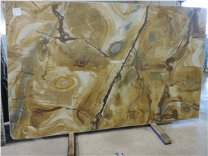 Palomino Quartzite Slabs, Brazil Yellow Quartzite