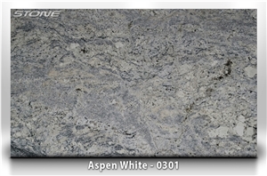 Aspen White Granite Slabs, Brazil White Granite