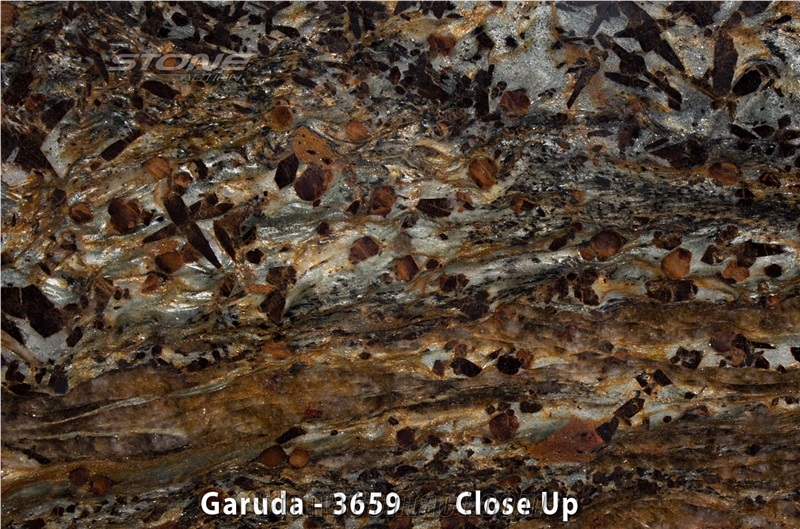 Garuda Granite Polished Slabs, Brazil Brown Granite