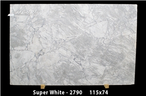 Super White Quartzite Slabs, Brazil White Quartzite