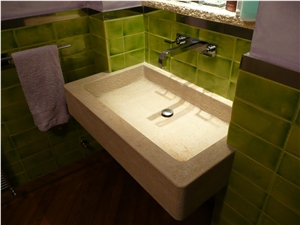 Pietra Di Trani Coriaccio Solid Carved Wash Basin