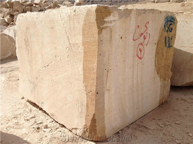 Light Chocolate Travertine, Iran Brown Travertine Block