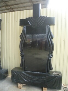 Absolue Black Granite Tombstone, Black Granite Monument & Tombstone