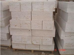 Classic Light Block Stairs, Turkey Beige Travertine Steps