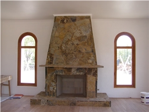 Piedra Laja Cafe Oxidada Fireplace Design Piedra Laja Cafe Oxidada Fireplace Design