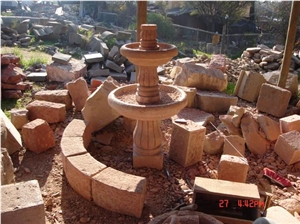 Chile Red Sandstone Fountain, Red Sandstone Fountains