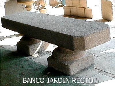 Piedra Laja Amarilla Garden Benches, Piedra Laja Amarilla Sandstone Garden Bench