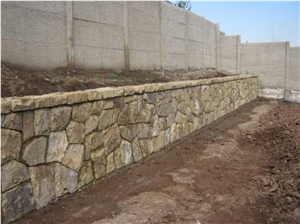 Piedra Laja Amarilla Garden Retain Wall, Piedra Laja Amarilla Sandstone Garden & Palisade