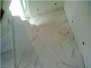 Vencac Beli White Marble Stairs Installation Project Vencac Beli White Marble Stairs Installation Project
