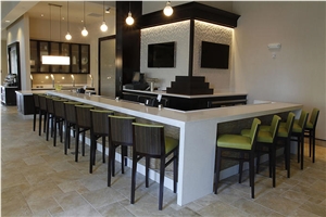Quartz Stone Top, Reception Desk Top, White Reception Desk