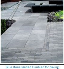 Sawn, Semi-Honed or Sanded and Tumbled Vietnam Blue Stone Paver Sawn, Semi-Honed or Sanded and Tumbled Vietnam Blue Stone Paver