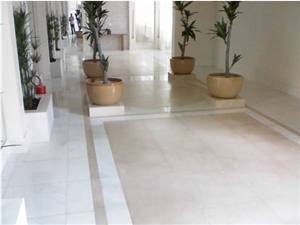 Crema Marfil Marble Installation, Flooring
