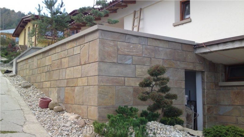 Spisske Sandstone Building Wall, Masonry