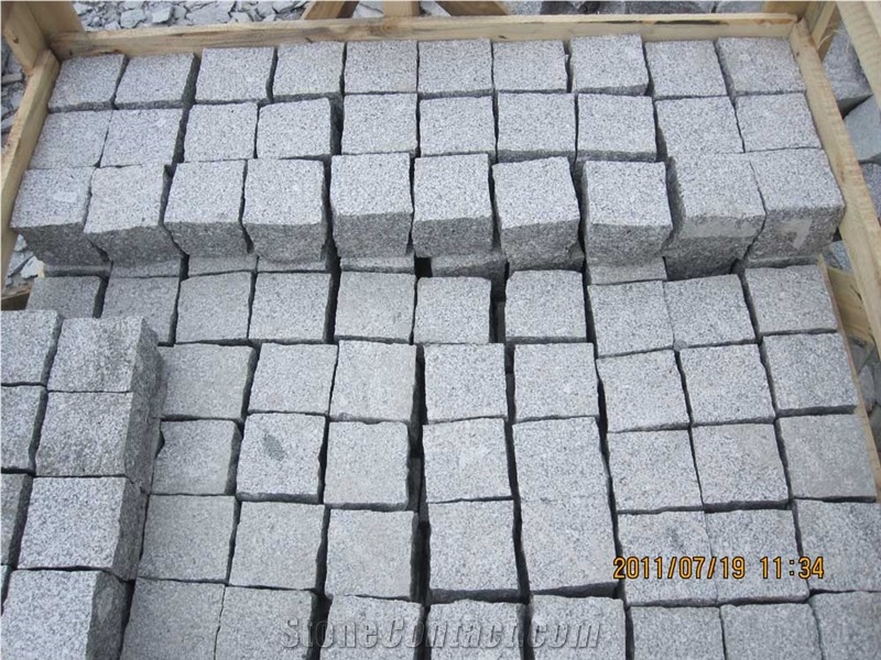Lowest Price Pavers, G341 Grey Granite Pavers/Cube Stone/China Grey Granite Cobble Stone