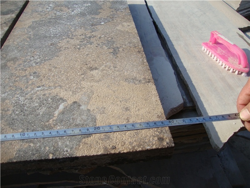New Limestone Golden Coast Slabs & Tiles, China Brown Limestone