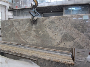 Bordeaux Gold Granite Kitchen Countertops, Yellow Granite Countertops, Granite Countertops, Bordeaux River Granite Kitchen Countertops