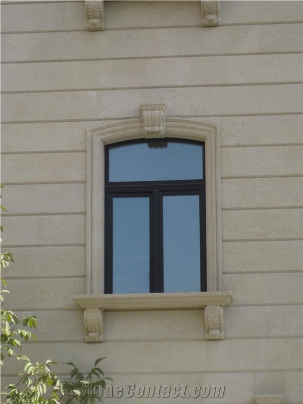 Armenian Gold Felsite Stone Window Sills, Arches, Frames, Surrounds