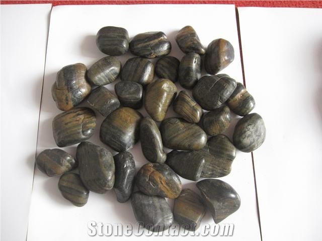 Tiger Skin Pebbles for Decoration, Pebble Stone Pavers