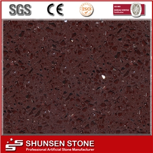Home Decoration Engineered Quartz Stone Floor Tile Qz816