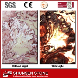 Decorative Light Translucent Stone Tr