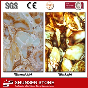 Home Wall Backlit Translucent Resin Panel Tr8004