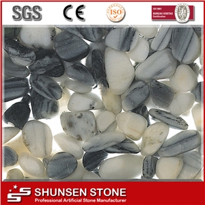 Interior Wall Decoration Resin Black Pebble Stone Translucent Panel Ls410