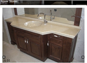 Jerusalem Royal Cream Limestone Bathroom Vanity Top