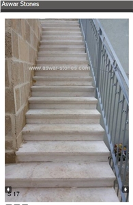 Sahara Beige Limestone Stairs, Steps