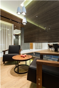 Armani Brown Marble Wall Panel Project
