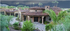 Pinto Viejo Hand-Made Old Style Cholla Roof Tile, Brown Roof Tiles