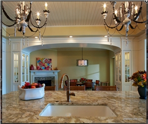 Kitchen Renovation Project,Exotic Yellow Granite Kitchen Countertops