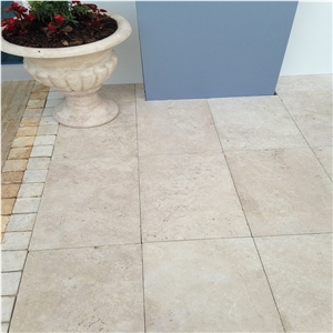Vanilla - Liniert - Classic Travertine Slabs & Tiles, Turkey White Travertine