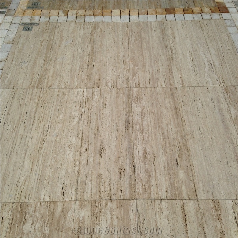Vanilla - Liniert - Classic Travertine Slabs & Tiles, Turkey White Travertine