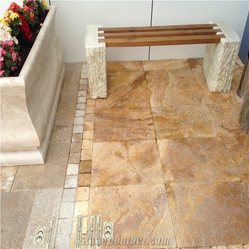 Yellow - Gold - Dorado Travertine Slabs & Tiles, Turkey Yellow Travertine
