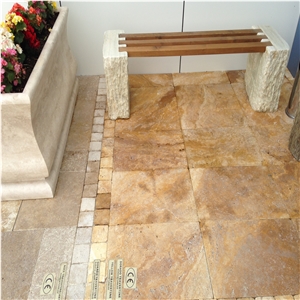 Yellow - Gold - Dorado Travertine Slabs & Tiles, Turkey Yellow Travertine