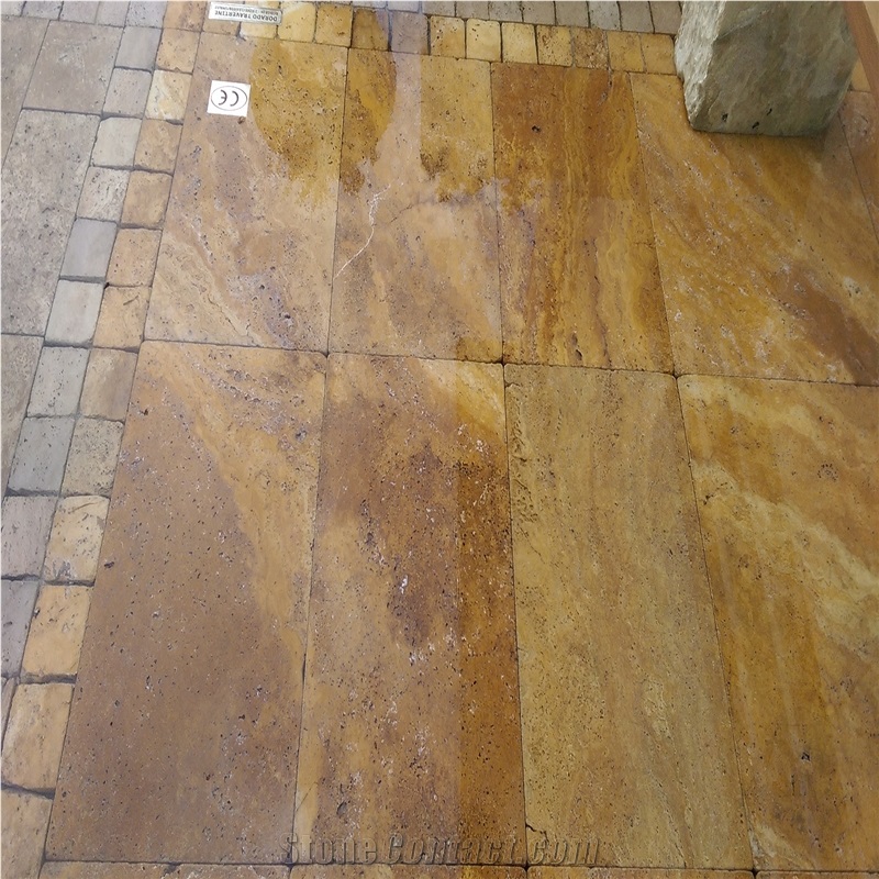 Yellow - Gold - Dorado Travertine Slabs & Tiles, Turkey Yellow Travertine