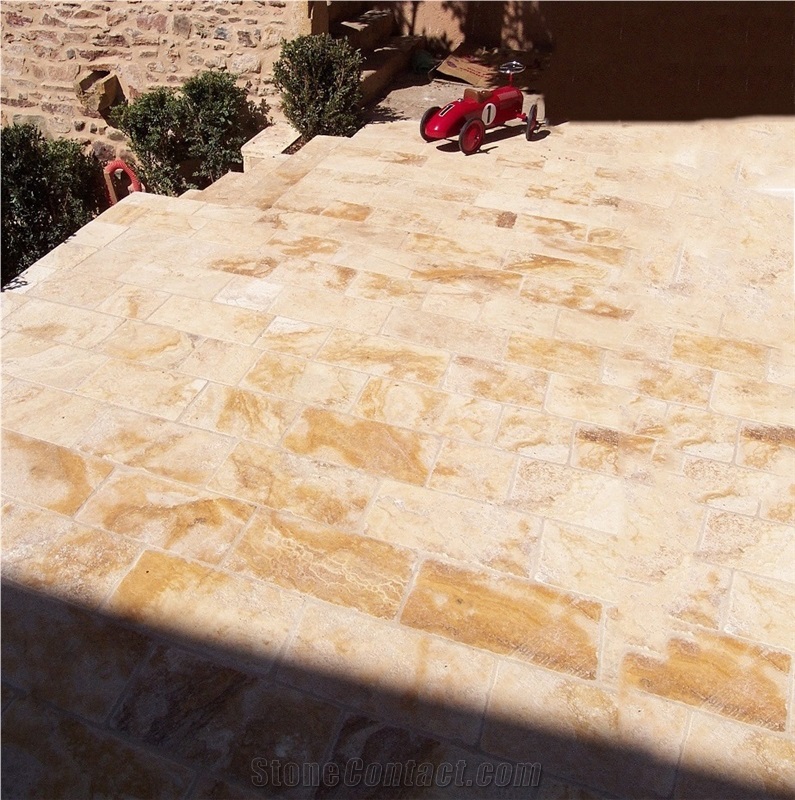 Yellow - Gold - Dorado Travertine Slabs & Tiles, Turkey Yellow Travertine