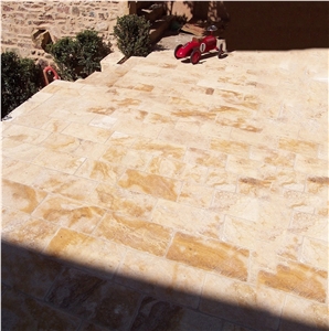 Yellow - Gold - Dorado Travertine Slabs & Tiles, Turkey Yellow Travertine