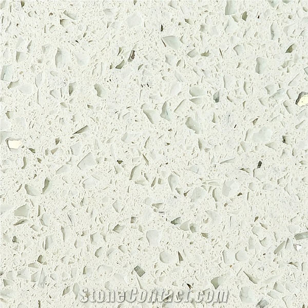 Starlight White Quartz Slabs Polished Finish