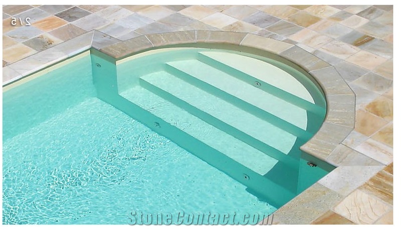 Quarzit Santana Pool Pavers, Pool Coping