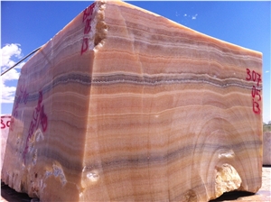 Orange Onyx Block, Mexico Onyx