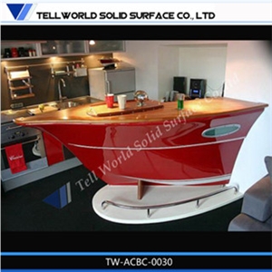 Boat Shaped Mini Bar Counter English Pub Bar Counter