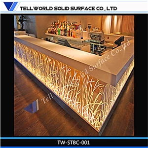 Nightclub Bar Counter,Led Counter, Artificial Stone Furniture