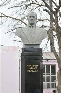 Mustafa Kemal Ataturk Sculpture and Bust, White Marble Sculptures