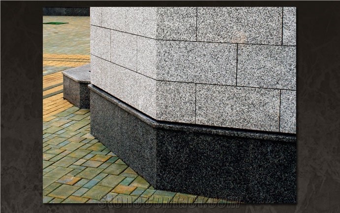 Gabbro Diabase and Grey Granite Facade