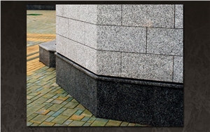 Gabbro Diabase and Grey Granite Facade